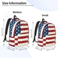 thumbnail image 3 of Lsque Vintage American Flag Pattern Canvas Daypack, Durable Backpack, High-quality Versatile Backpack,Vintage Compact Backpack-Small, 3 of 6