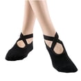 thumbnail image 3 of Babcutegg Pilates Socks for Women Athletic Wear with Straps Yoga Non-Slip Gym Wear Comfortable and Breathable Womens Athletic Wear Black Size Free Size, 3 of 6