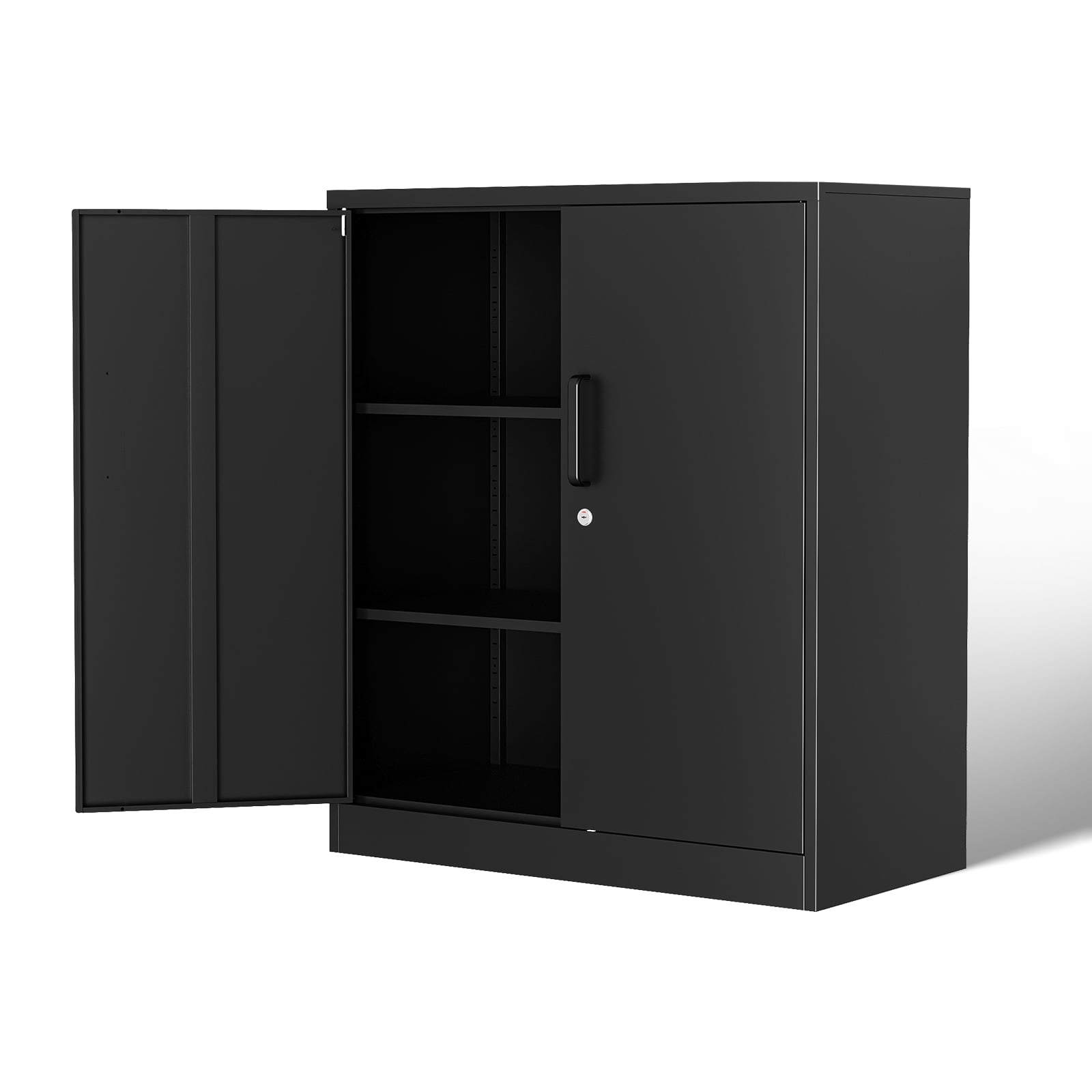 Fesbos Metal Storage Cabinets with 2 Lockable Door, 36" Locker Adjustable Shelves Organizer Steel Cabinet for Home, Office, Warehouse, Garage, Industrial