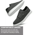 thumbnail image 2 of Men's Sneakers Casual Dress Shoes Slip on Lace up Business Comfortable Walking Shoes Skate Shoes Grey Size 10, 2 of 5