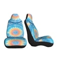 thumbnail image 4 of Car Seat Covers Are Protected From Dust And Spillage And Elastic Straps Are Easy To Install For Easy Car Suv Truck Delivery Aliceblue Tie-Dye Background Rainbow Colors 1, 4 of 8