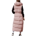 thumbnail image 4 of Qetyuw Womens Down Coat Hooded Vest Winter Warm Sleeveless Coats Full Zip Up Chunky Casual Jacket Outwear, 4 of 7