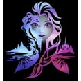 thumbnail image 2 of Girl's Frozen 2 Ombre Elsa Portrait Graphic Cropped T-Shirt Black Small, 2 of 3