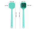 thumbnail image 4 of Unique Bargains 1 Pc Double Side Long Handle Bath Brush Back Scrubber for Bath 14.37" Length Cyan Blue, 4 of 6