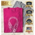 thumbnail image 2 of S4E Men's White Ribbon Word Montage T-Shirt Medium Heliconia Pink, 2 of 4