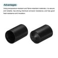 thumbnail image 4 of Uxcell 10 Pcs Embout Rétractable 25mm ID x 40mm L 2:1 Ratio Embout de Tube Rétractable Noir, 4 of 5