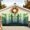 Grass Green, variant on Green Forest Garage Door Cover, Vintage Foggy Woods Tree Garage Door Decorations with Ropes, Outdoor Hanging Banner Backdrop for Holiday Party Courtyard Porch Wall Decor 6x13ft