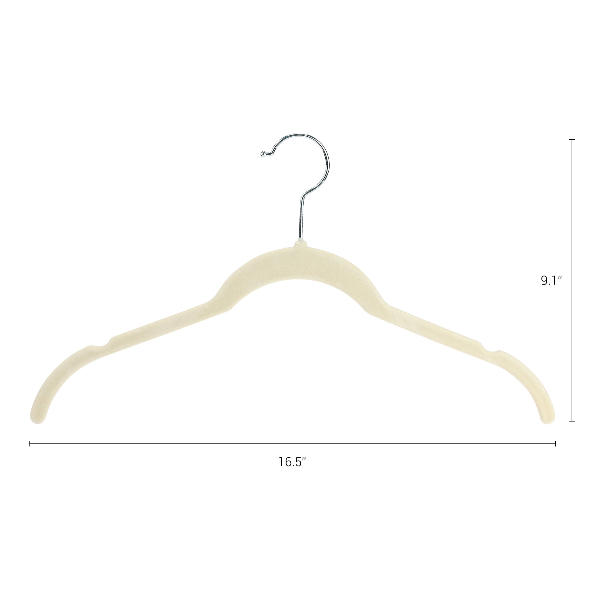 Unique Bargains Velvet Non-Slip Durable Space Saving Clothes Hangers 30 Packs Khaki