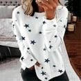 thumbnail image 2 of 2026 ! under $5 asdoklhq Womens Plus Size Tops, Women Print Long Sleeve Comfortable Breathable O-Neck Shirt Tops, 2 of 7