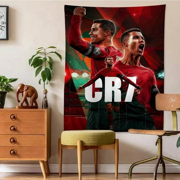 Cristiano Ronaldo CR7 Tapestry Anime Tapestry Hanging Tarot Hippie Wall Rugs Dorm Wall Hanging Sheets