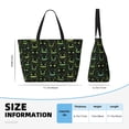 thumbnail image 2 of Large Beach Bags Water-resistant Sandproof - fluorescent green dog Cute Beach Tote Bags for Women with Zipper, 2 of 6