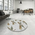 thumbnail image 3 of Ahgly Company Indoor Square Patterned Khaki Green Novelty Area Rugs, 8' Square, 3 of 6