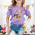 thumbnail image 3 of Girls Mother's Day Bunny Shirt Casual Breathable Brown Eggs-Track Summer Easter Tshirt Kids Easter Hop Toddler Short Sleeve Top, 3 of 6
