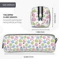 thumbnail image 3 of Haiem Pastel Christmas Cookies Print Leather Pencil Case Art Supplies Case Zipper Pencil Pouch Stationery Storage Pencil Bag, 3 of 7