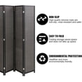 thumbnail image 4 of NiamVelo 6 Panel Room Divider Folding Privacy Screen Wood Portable Wall Divider for Home Ofiice, Black, 4 of 8