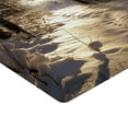 thumbnail image 2 of Ambesonne Winter Fitted Sheet, Christmas Snow Forest, Twin XL Size, Brown Pale Yellow, 2 of 3
