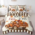 thumbnail image 1 of YST 7Pcs Thanksgiving Fall Kids Bedding Set for Boys,Full Size Comforter Set with Sheets and Pillowcase,7Pcs Bed in a Bag,Pumpkin Children Bed Set,Fall Comforter, 1 of 1