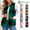 Green-a, variant on Women's Plaid Fleece Vest, Crew Neck Sleeveless Cardigan Tops, Winter Warm No Hood Outerwear Vests with Pockets