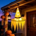 thumbnail image 6 of LED Light Up Jagged Witch Hat with Glowing Ghost Effect, Battery-Powered Halloween Yard Decor, Illuminated Party Prop for Walkway, Lawn and Spooky Outdoor Patio Decoration, B, 6 of 6