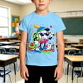 thumbnail image 2 of Back to School Shirt for Boys Short Sleeve Cartoon Prints T Shirts Crewneck Kids Clothes 1-13 Years, 2 of 4
