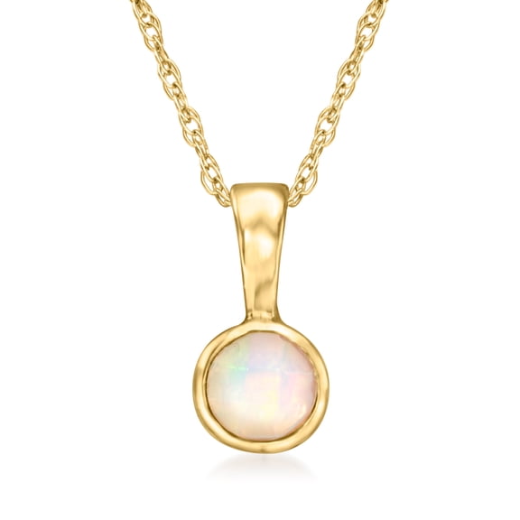 Pure Collection by Ross-Simons Opal Pendant Necklace in 14kt Yellow Gold, Women's, Adult