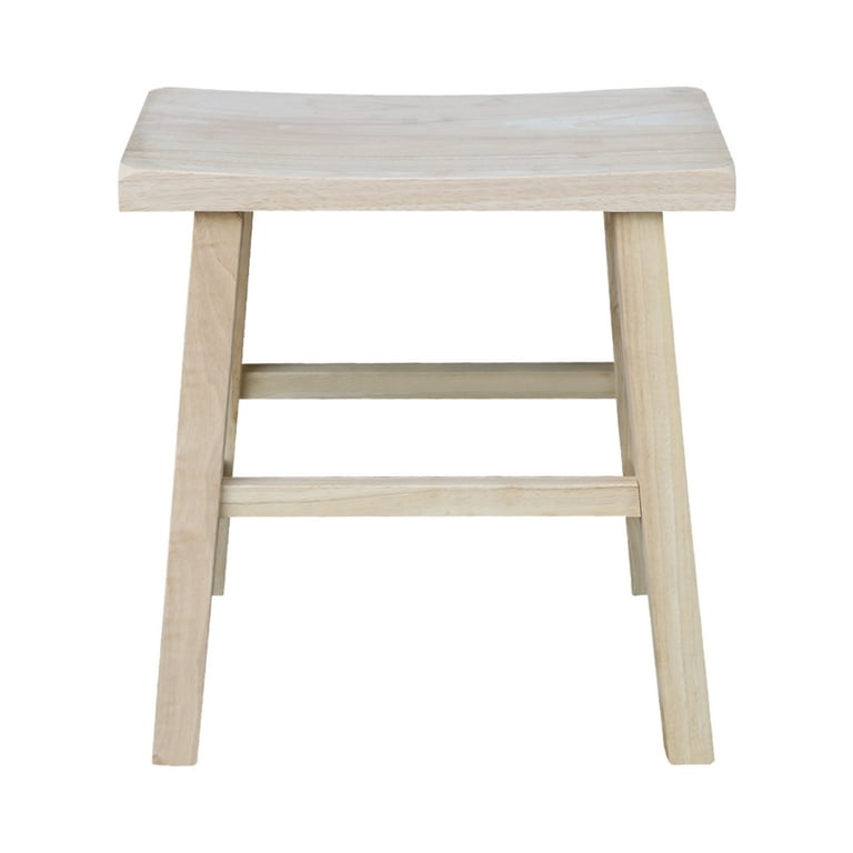 International Concepts Unfinished Solid Wood Backless 18 in. High