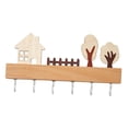 thumbnail image 3 of Llavero de madera, colgador de llaves, perchero decorativo multiusos para sombreros, soporte para guardar llaves blanco, 3 of 9