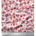 thumbnail image 1 of Soimoi Pink polyester Crepe Fabric Floral Print Fabric by The Yard 52 Inch Wide, 1 of 1