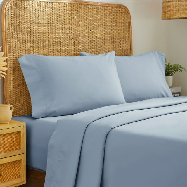 California Design Den - Luxury Sheets Bed 100% Cotton, 600 Thread Count, Deep Pocket, Snug Fit, Soft & Crisp Best Bedsheet Set with Sateen Weave