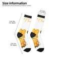 thumbnail image 2 of Kdxio Pumpkin Pie Gnome Print Children's Socks for Daily Wear and Sports Use Colorblock Mid-Calf Design Breathable Material, 2 of 5