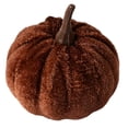 thumbnail image 3 of Harvest Mini Velvet Pumpkins, Plush Autumn Tabletop Accents, Rich Jewel Toned Fall Decor, Sophisticated Thanksgiving Centerpiece for Shelf, Console, Buffet, Home Holiday Staging, Harvest, Brown,Brown, 3 of 9