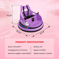 thumbnail image 2 of Yeshouse Bumper Buddy - Coche eléctrico de 12 V para niños de 1,5 a 6 años, giro de 360 grados, control remoto, 2 velocidades, luces, música y bocina, 2 of 2
