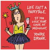 Design Design 624-08993 Life Isn't A Fairytale Beverage Napkin, Multicolor