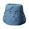 thumbnail image 1 of Maceta pequeña de cerámica con diseño de dibujos animados, ideal como regalo de inauguración de la casa. Chica azul, 1 of 8