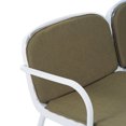 thumbnail image 7 of EBQOSK Outdoor Patio PP Loveseat, White Frame with Green Cushion Green Loveseat, 7 of 7
