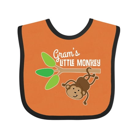 

Inktastic Gram s Little Monkey Grandchild Gift Baby Boy or Baby Girl Bib
