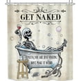 thumbnail image 2 of Rdsfhsp Funny Skull Skeleton Shower Curtain 72Wx72H Gothic Spooky Bone in Bathtub Halloween Vintage Bath Curtain, 2 of 5