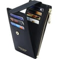 thumbnail image 1 of Badiya RFID Card Holder Wallet for Women Slim Wallets Bifold Multi Card Case Purse with Zipper, 1 of 5