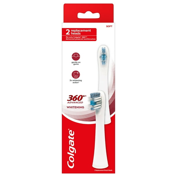Colgate 360 Advanced Whitening Electric Toothbrush Replacement Heads
