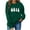 Green, variant on Halloween Womens Sweatshirts Crewneck Ghost Printed Shirts Fall Winter Long Sleeve Sweaters Casual Blouses Loose Fitting Hoodless Sweatshirt Pullover Top Halloween Costumes