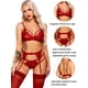 thumbnail image 4 of Conjunto de lencería de mujer con encaje Teddy Strap Babydoll Body con ligueros Ormromra WRMH-1293-2, 4 of 6