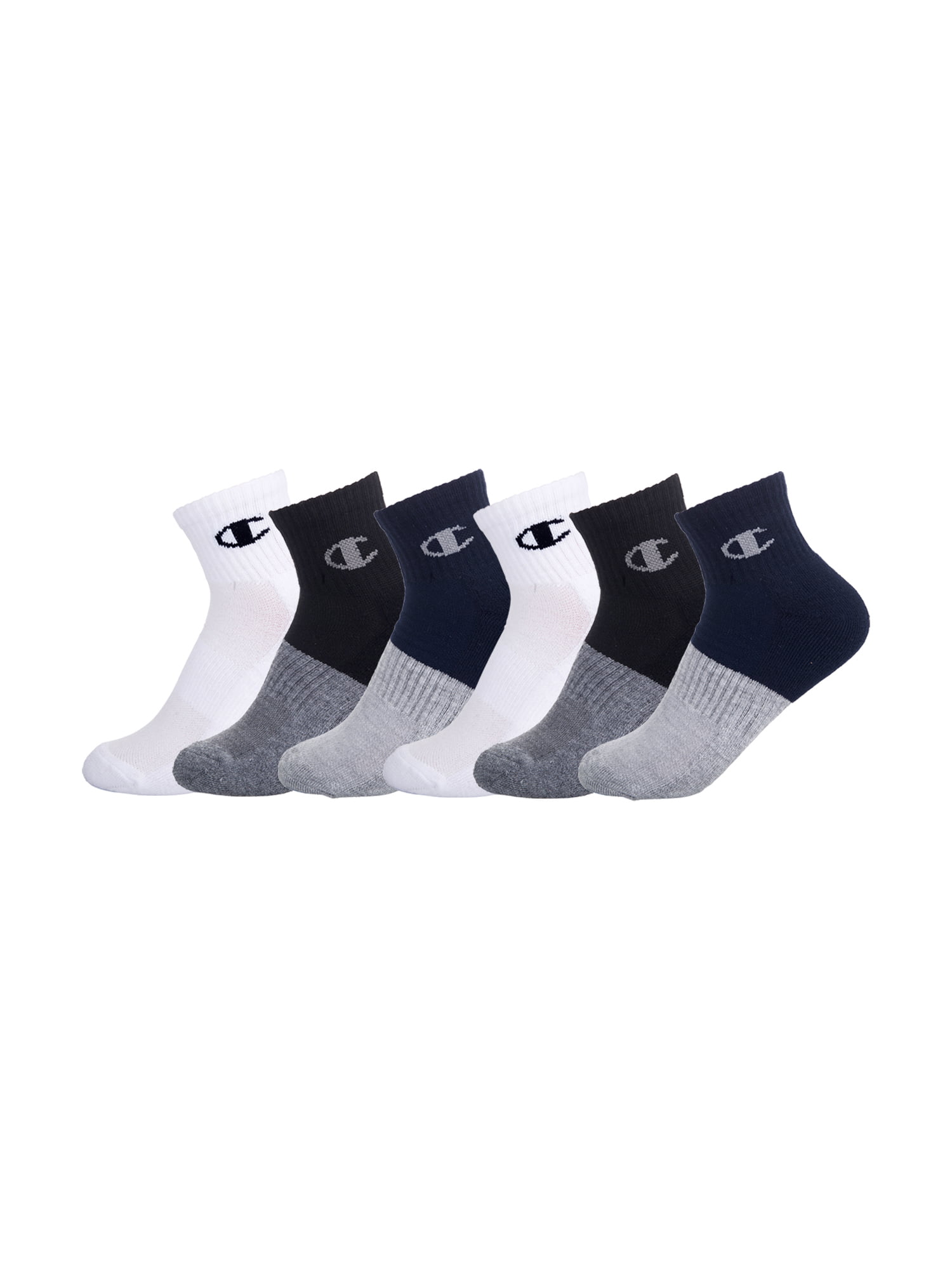 Champion - Champion Unisex Socks, 6 Pack Ankle Socks, Sizes 7 - 11 ...