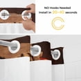 thumbnail image 5 of Floating Rocks No Hook Shower Curtain with Snap in Liner, Abstract Natural Orange Red Lava Molten Core Waterproof Shower Curtains with See Through Top Window Liner for Bathroom, 60x72 Inches, 5 of 9