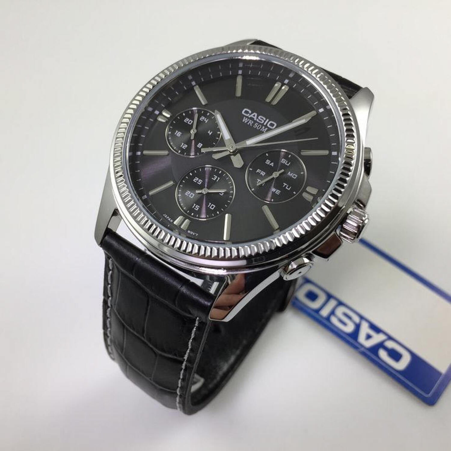 Men's Classic Day and Date Steel Watch MTP1375L-1A