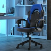 Yangming Gaming Chair, Adjustable Racing Chair Swivel Computer Chair High-Back Office Chair, Black-Blue