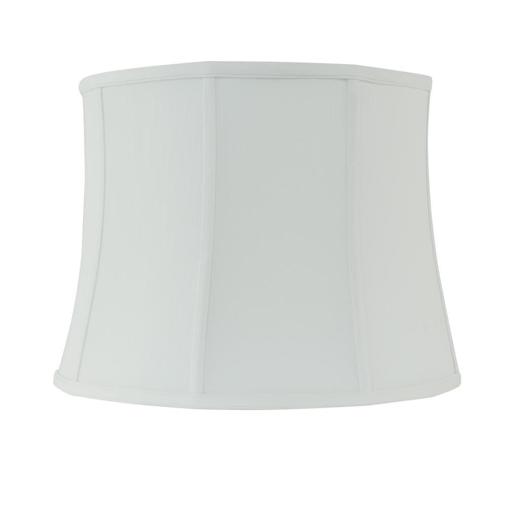 White Linen Drum Lamp Shade, Large White Linen Drum Lamp Shade