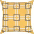 Rizzy home T05642 18" x 18" yellow cotton canvas decorative filled pillow