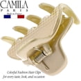 thumbnail image 3 of Camila Paris CP3195 French Hair Clip for Women, Small, Gold 2 inches Girls Hair Claw Clips Jaw Fashion Durable and Styling Hair Accessories for Women, Strong Hold No Slip Grip, Made in France, 3 of 20
