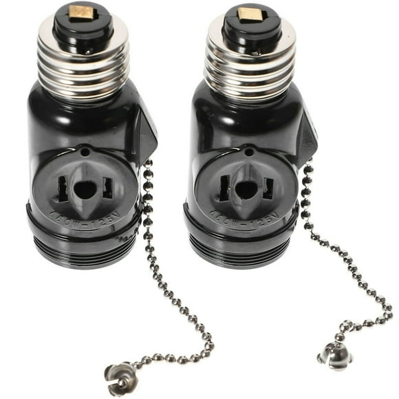 CNKOO Lamp Socket Chain Light Bases E26 Adapter Screw Holder Base Replacement Cord Ceiling Electricity Lighting Outlet Two