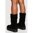 thumbnail image 3 of Women's Faux Fur Lined Round Toe Platform Slouch Boots, 3 of 3